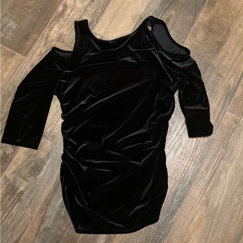 Black Velvet Cold Shoulder Shirt Boston Proper